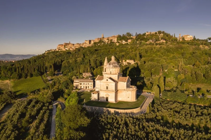 Montepulciano, il tempio rinascimentale di San Biagio (XVI sec.), capolavoro di A. da Sangallo il Vecchio
