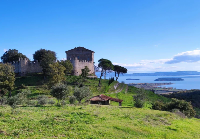 Castel Montegualando, sulle alture di Tuoro, non distante da dove Annibale vinse l'esercito romano